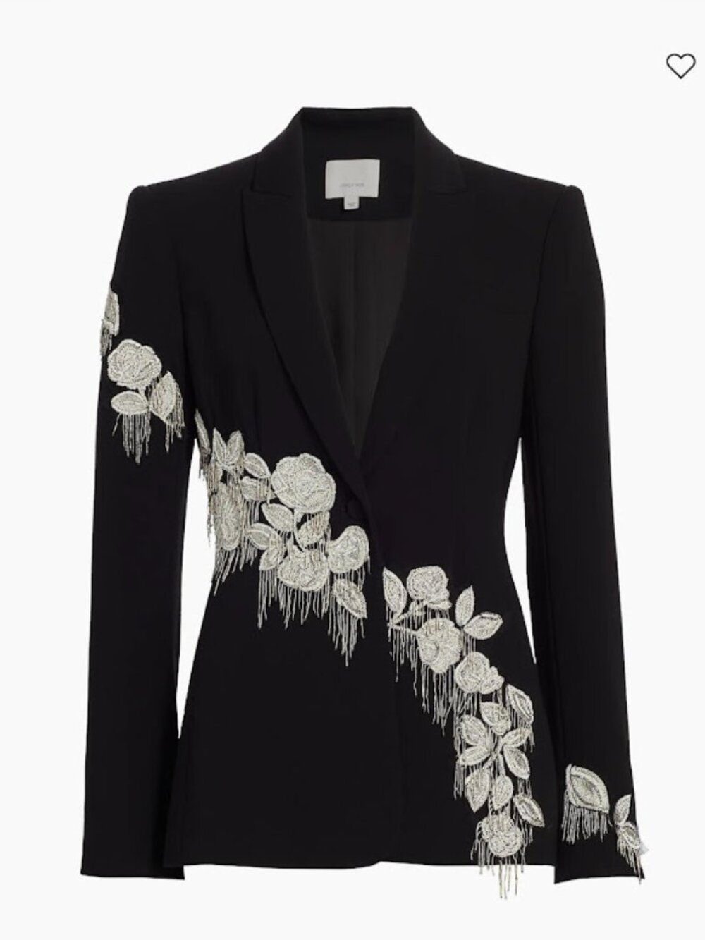 NWT $795 CINQ A SEPT CANDACE EMBELLISHED BLAZER BLACK SZ 6